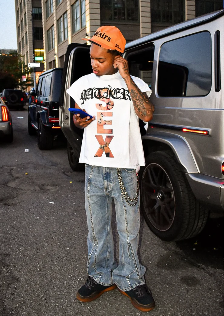 LEATHER PATCH HAT ‘ORANGE’ - Image 4