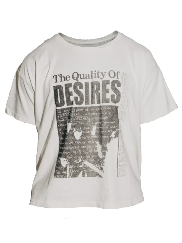 QUALITY OF DESIRES T-SHIRT ‘IVORY’ - S