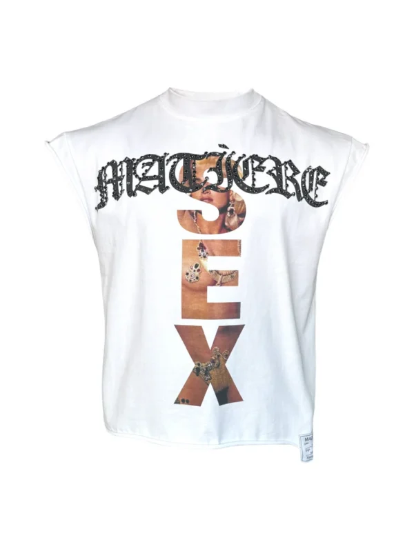 MADONNA CUTOFF T-SHIRT ‘WHITE’ - XXL